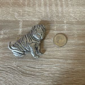 JJ 1986 Vintage Pug Dog Brooch Pin